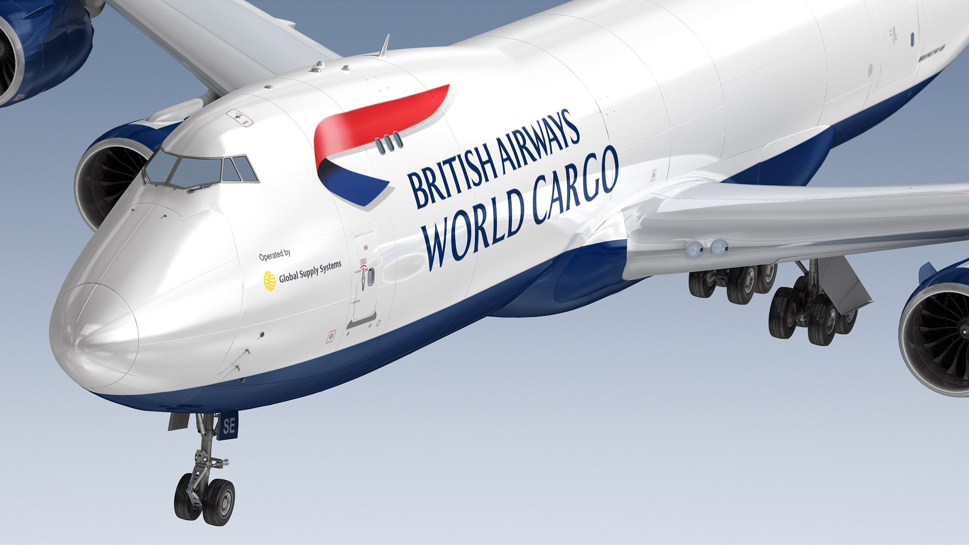 Boeing 747-8F British Airways World Cargo 3D Model - TurboSquid 2158512