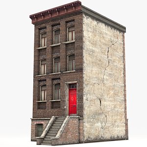 3D townhouse games model