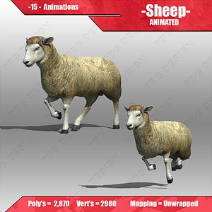 sheep animations 3d model