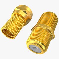 Coaxial Cable Connector and Extender Set Gold Plated