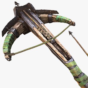 Wooden Crossbow Medieval Bandit Knight Weapon 3D model