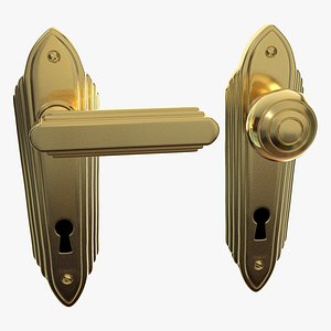 Deco Handle and Plate 3D model