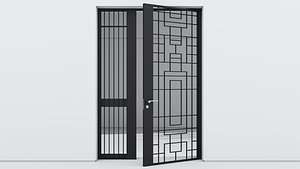 Aluminium door 312 3D model