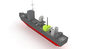 navy military battleship 3D model