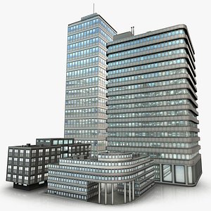 3ds max modern office buildings
