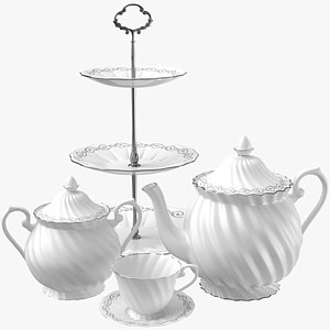 3D Tea Set