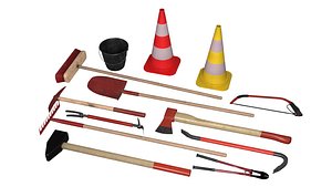 Simple fire fighting tools 3D model