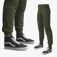 Casual High Sneakers with Joggers