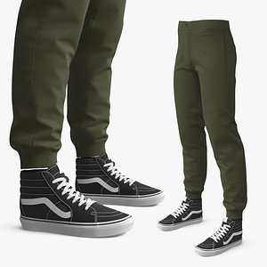 Casual High Sneakers with Joggers