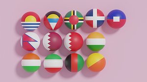 Flag of Ball Collection 8 3D model
