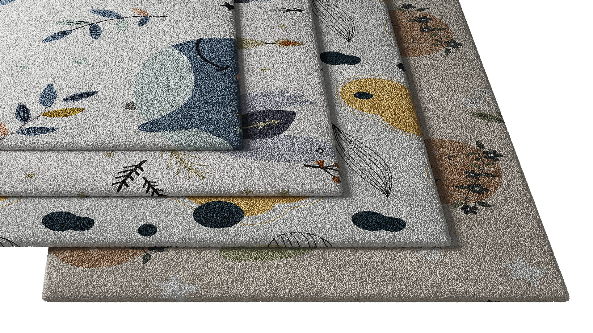 3D Model Rug Set 07 - TurboSquid 2284090