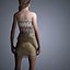 Modelo 3D del personaje Alexa Chung de baja poli