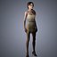 Modelo 3D del personaje Alexa Chung de baja poli