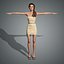 Modelo 3D del personaje Alexa Chung de baja poli