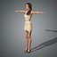 Modelo 3D del personaje Alexa Chung de baja poli