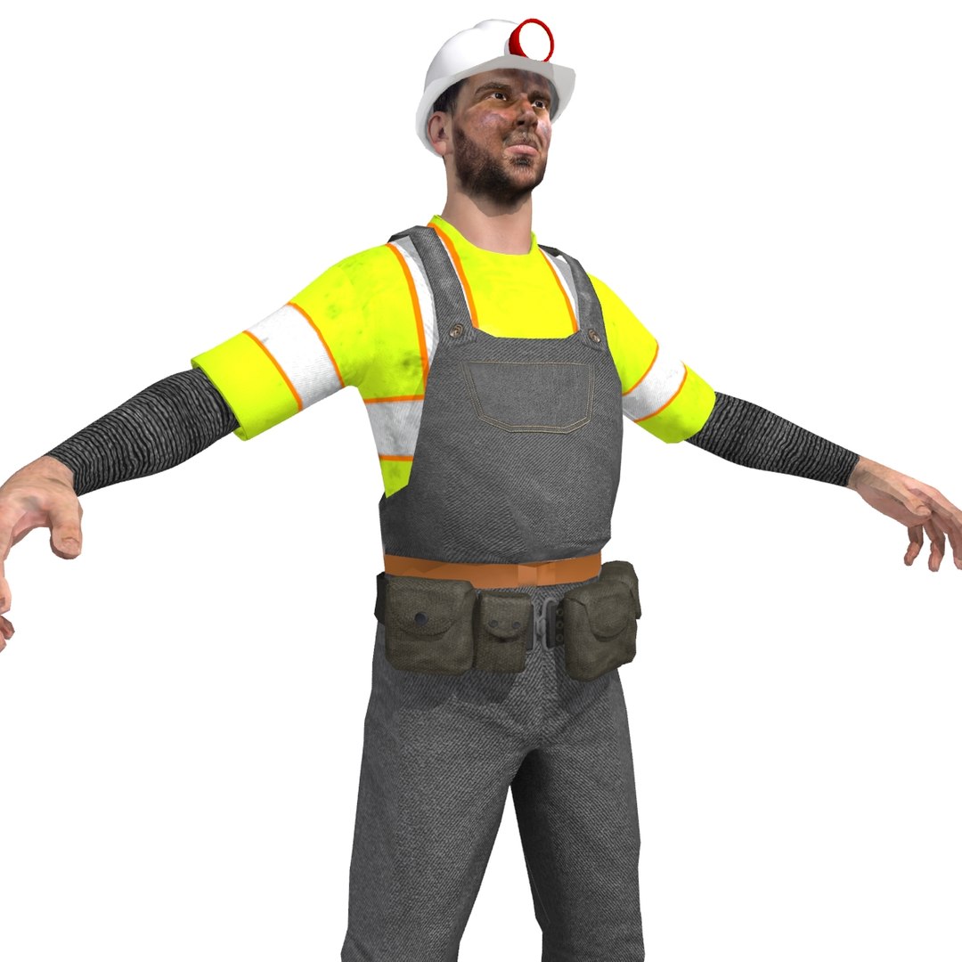3d Miner Man Model
