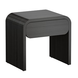 bedside table floats charcoal 3D model