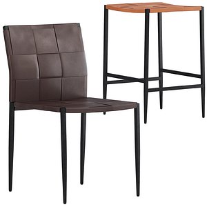 Coco Republic Madrid Chair and Stool