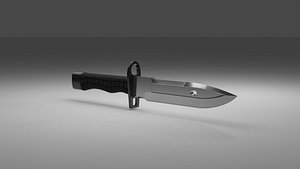 3D Free low-poly combat knife