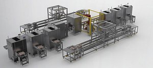 3D Battery laser welding machine production line -end--laser-cutting-machine-iges model