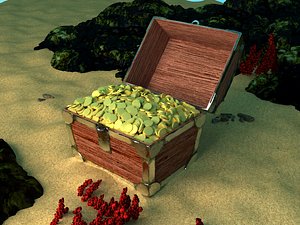 3D pirate chest