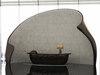 wabi sabi style console table 3d model