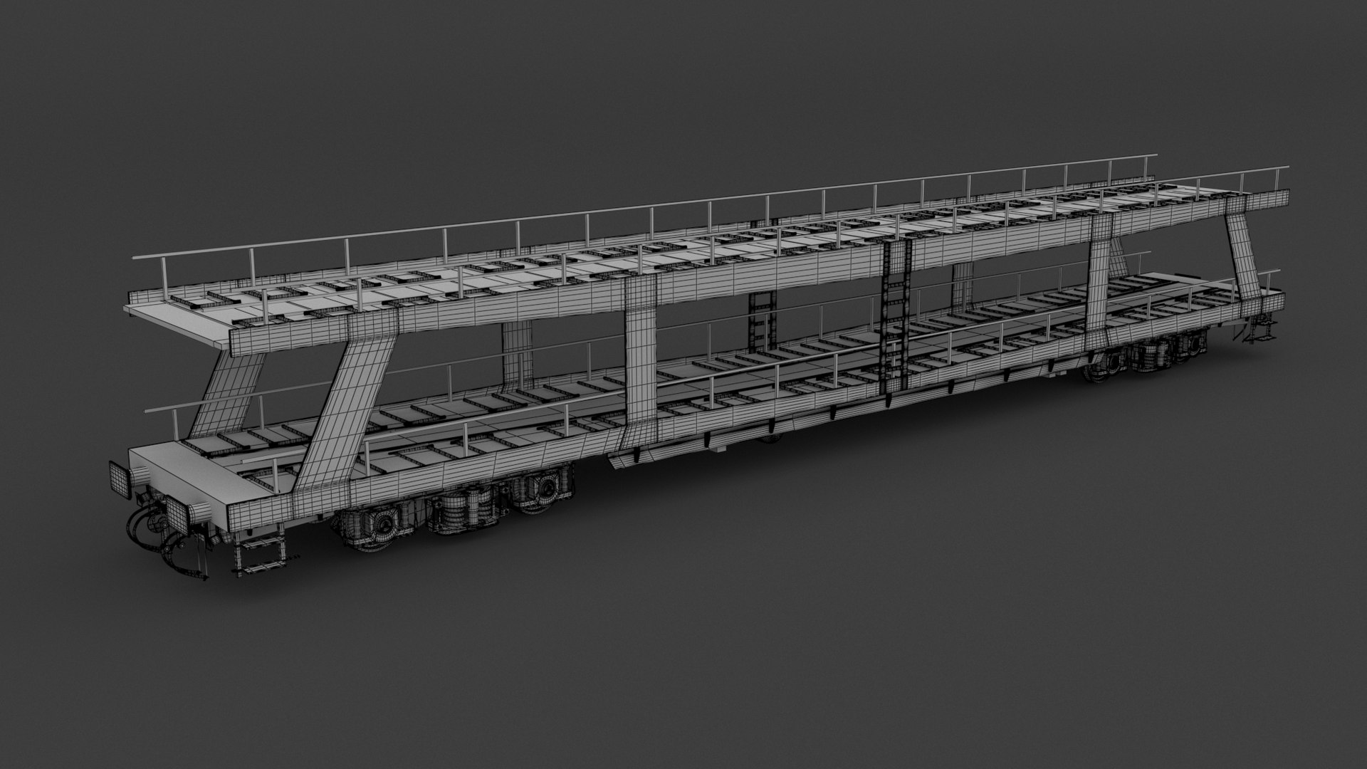 3D Model Autorack Car Transporter - TurboSquid 2319429