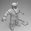 rigged dwarf 3d model