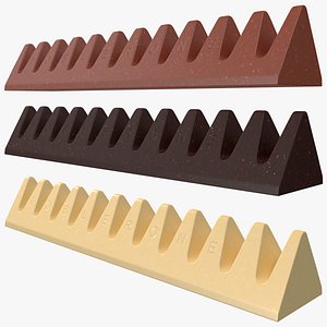 3D Toblerone Chocolate Bars model