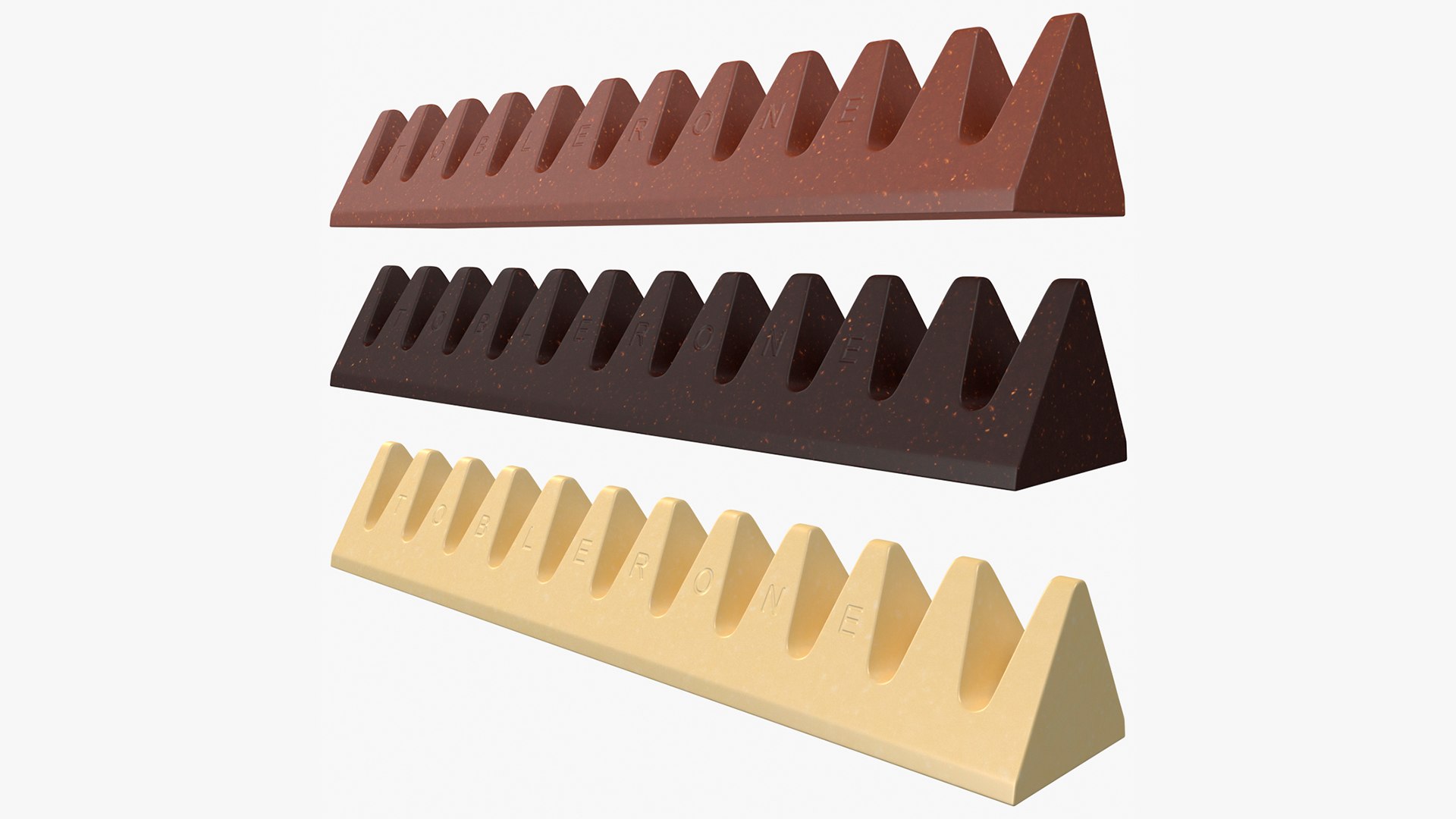 Toblerone Chocolate Bars 3D model preview