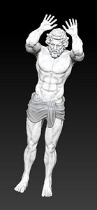 Rome atlant man statue
