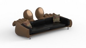 Big feet sofa design 3D model