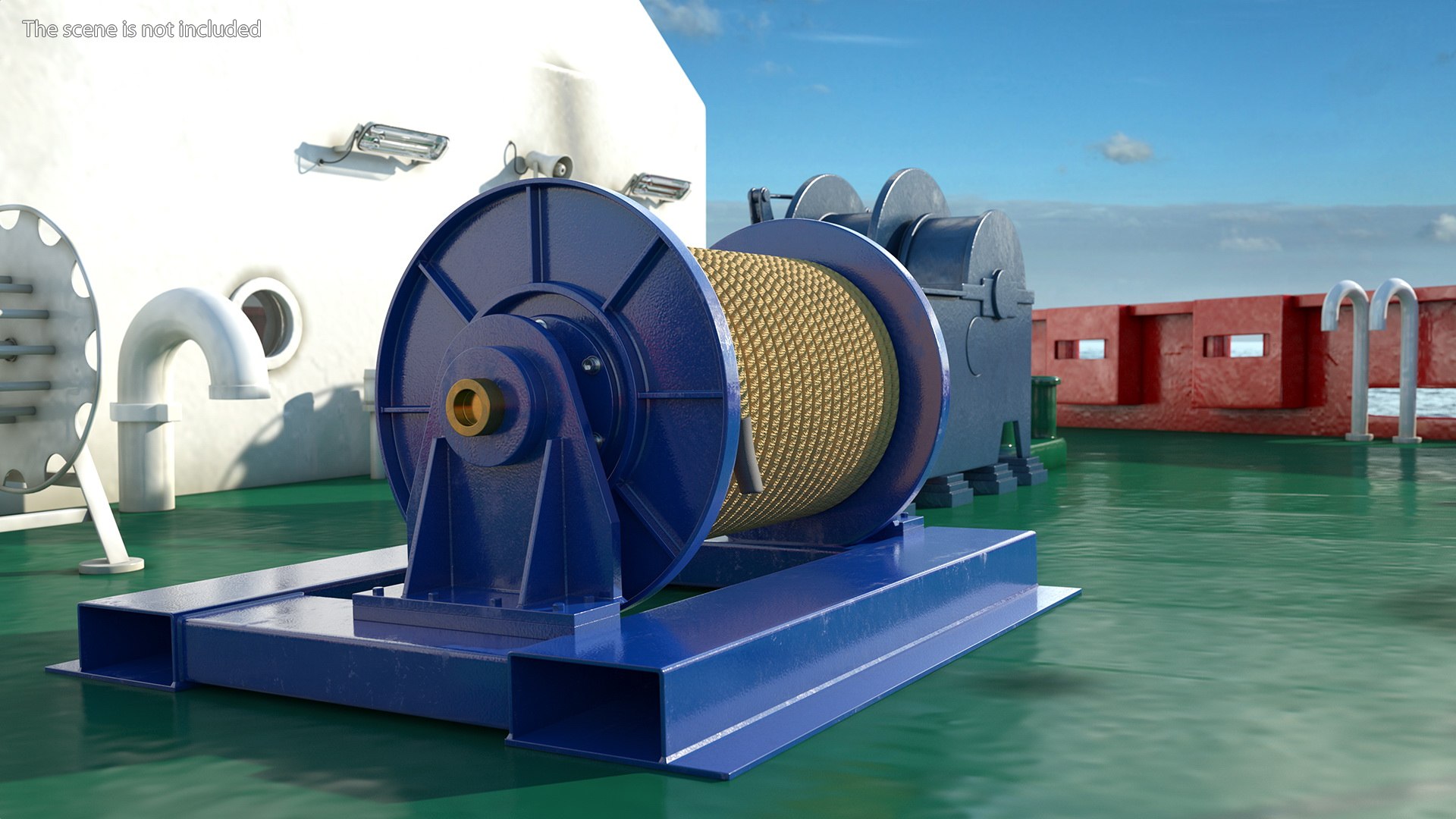 Winch Wire Rope Drum Model TurboSquid 1624032