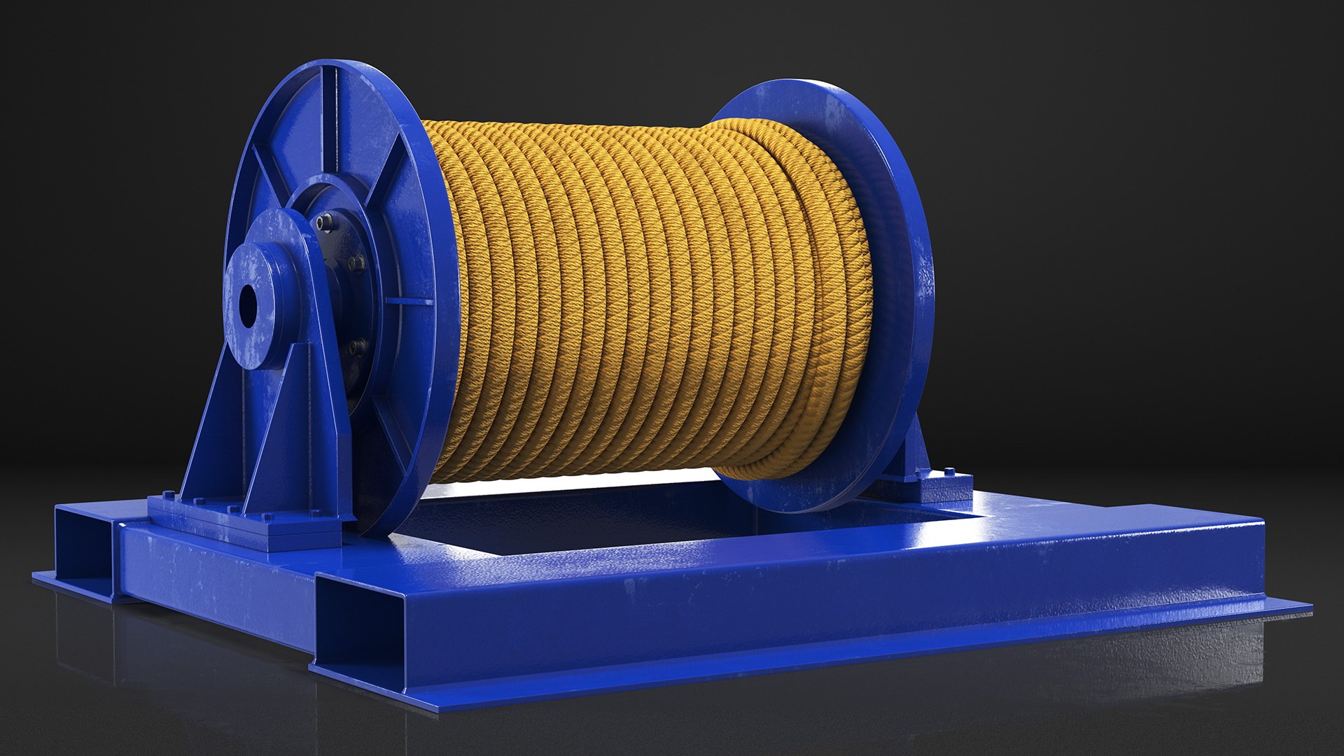 Winch wire rope drum model TurboSquid 1624032