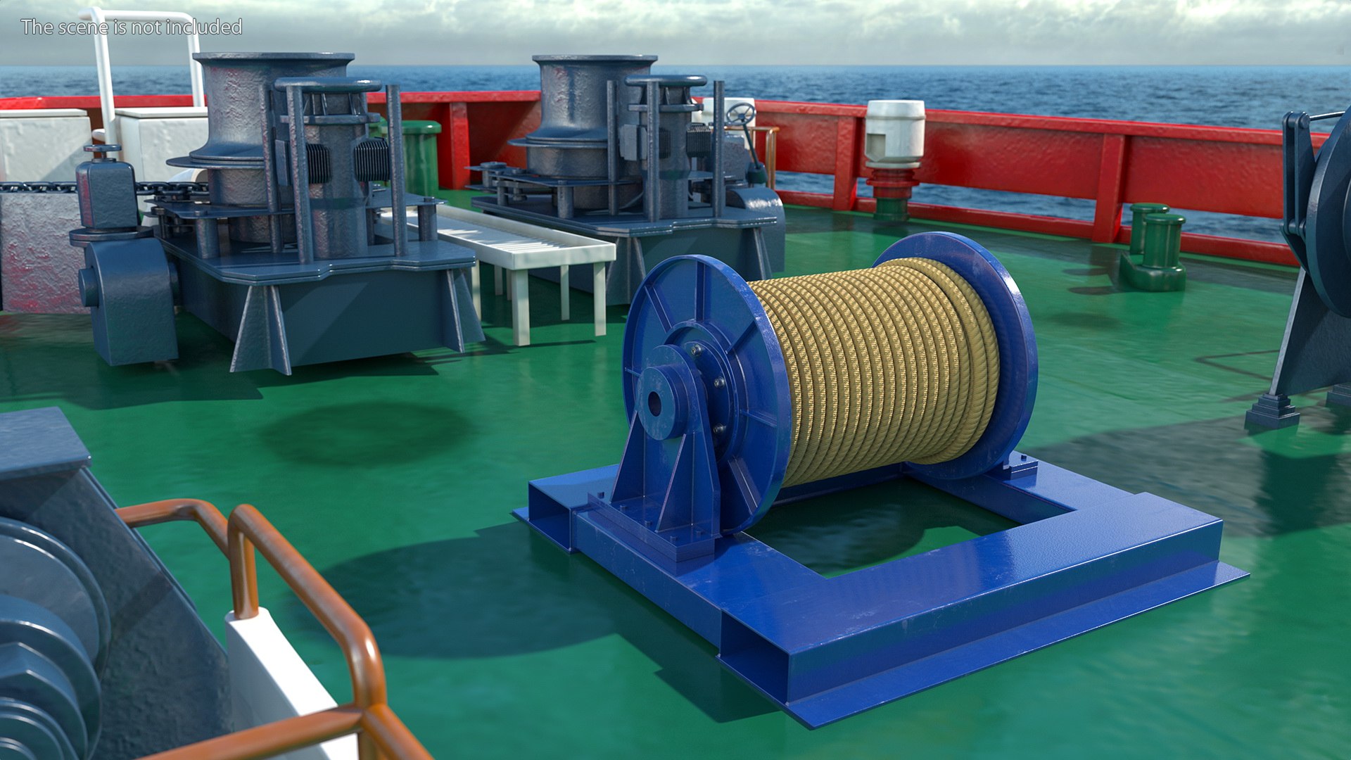Winch Wire Rope Drum Model - TurboSquid 1624032