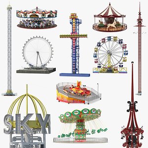 3D Amusement Park Rides Collection 7