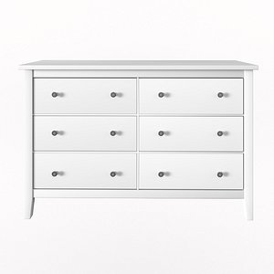 3D Jysk NORDBY chest of drawers 3  3 drawers white