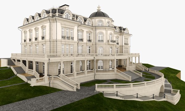 modèle 3D de Villa Manoir Classique - TurboSquid 1532148