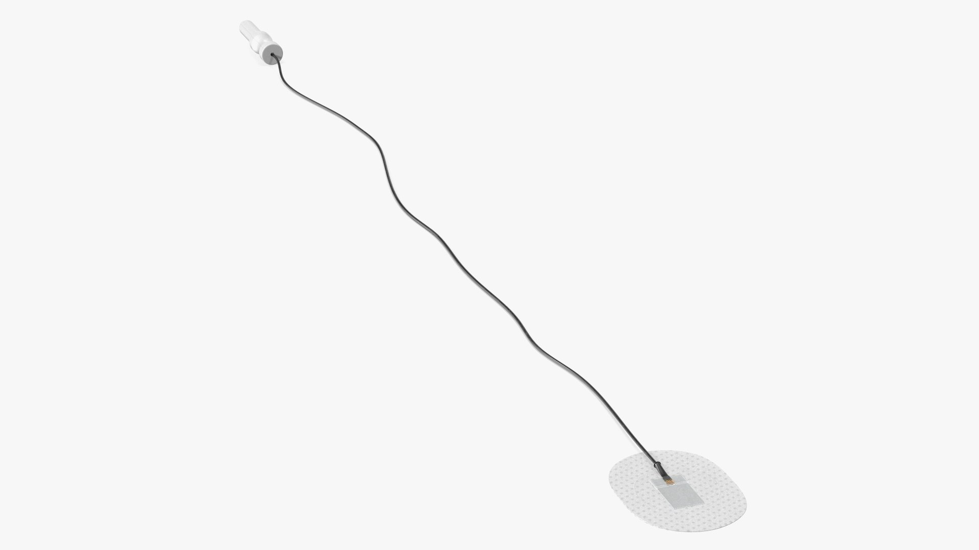 Black Stretched Wire with Surface Electrode 3D model preview