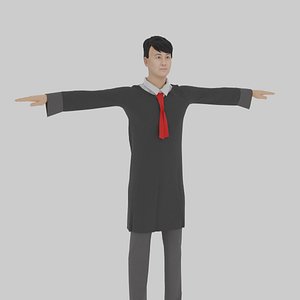 3D Lawyer Man model