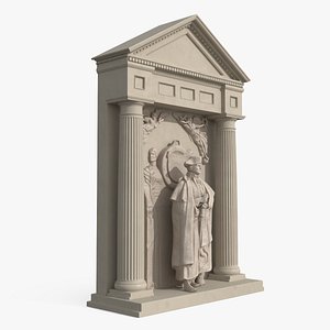 Classical Memorial Wall Monument model