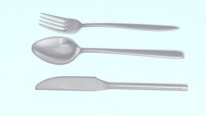 knife fork spoon obj