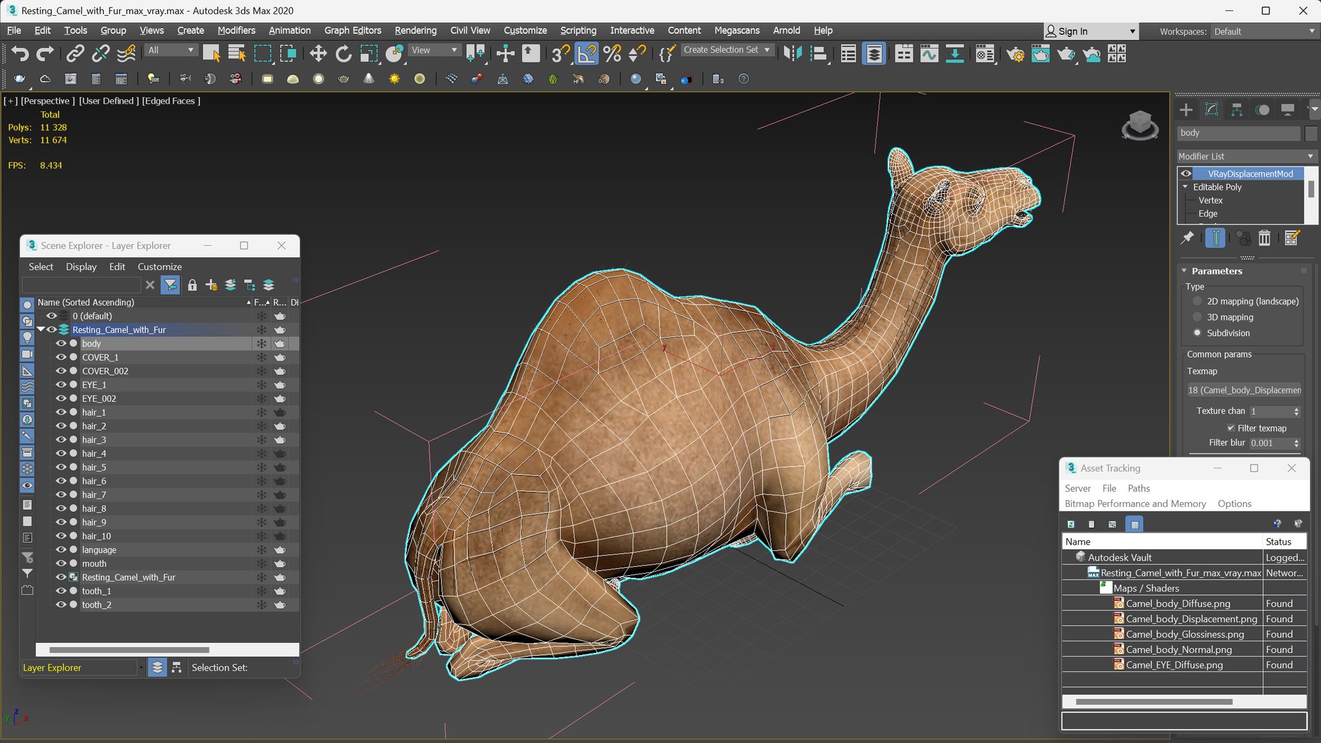 Resting Camel with Fur 3D model https://p.turbosquid.com/ts-thumb/OC/LGMrbu/rL/resting_camel_with_fur_019/jpg/1744322381/1920x1080/fit_q87/1b365ae0421ae29637a9aa85cabab6b9c5475929/resting_camel_with_fur_019.jpg