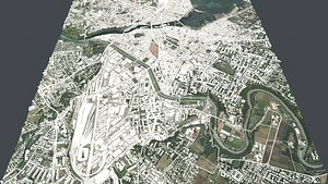 3D Cityscape Geneva Switzerland