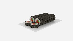 3D sushi roll sliced