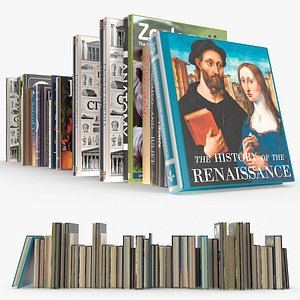 Library Books for Shelf 3D model