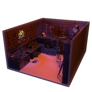 3D Bicycle Service Workshop