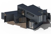 Modern Black Shipping Container House Villa Complex