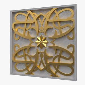 Plaster Decorative Bow DS441 model