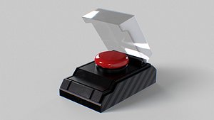 3D Big Red Button For Stress Relief
